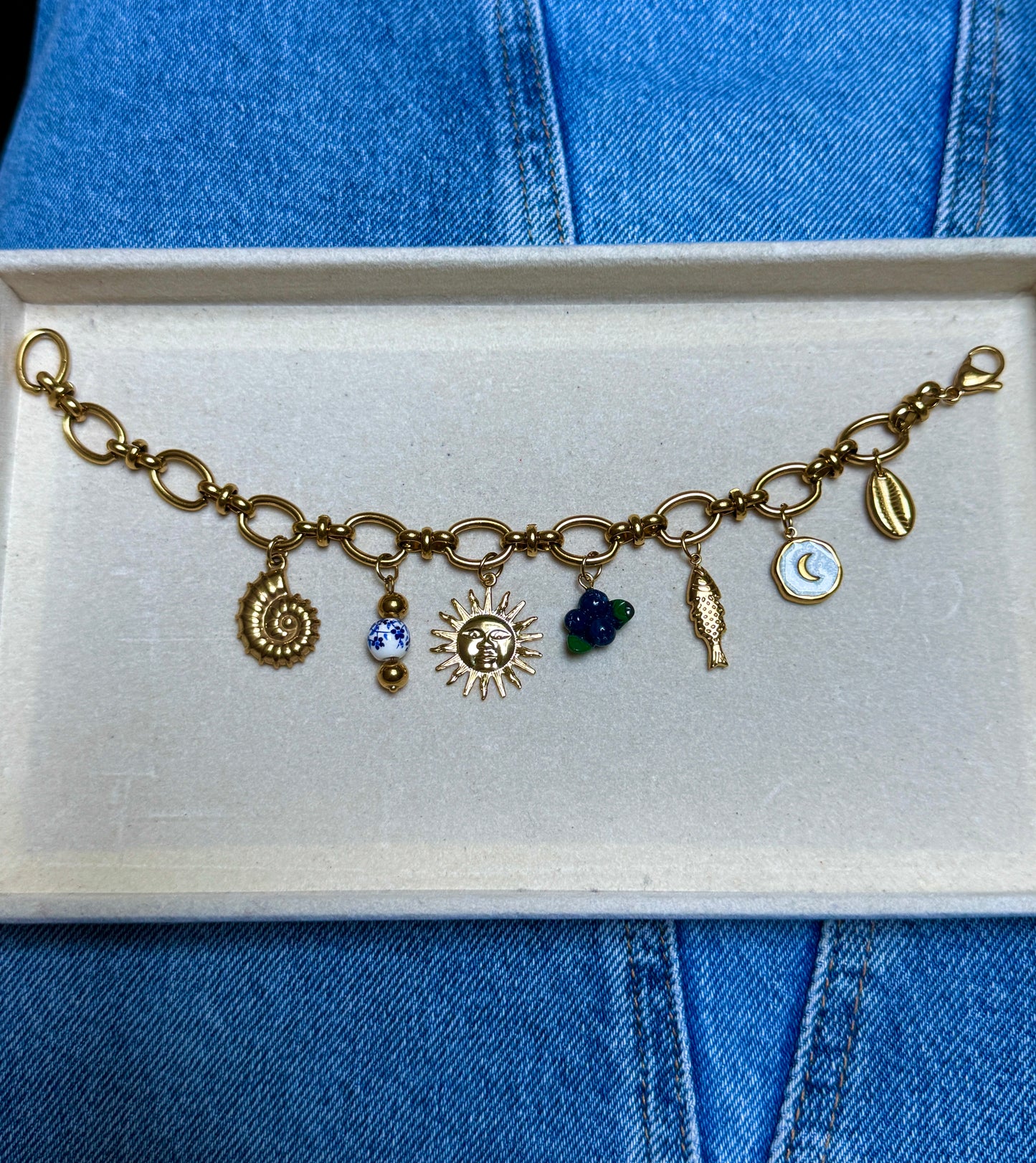 BRACELETS A BRELOQUES BLEU