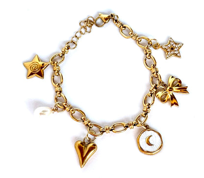 BRACELETS A BRELOQUES BLANCHES