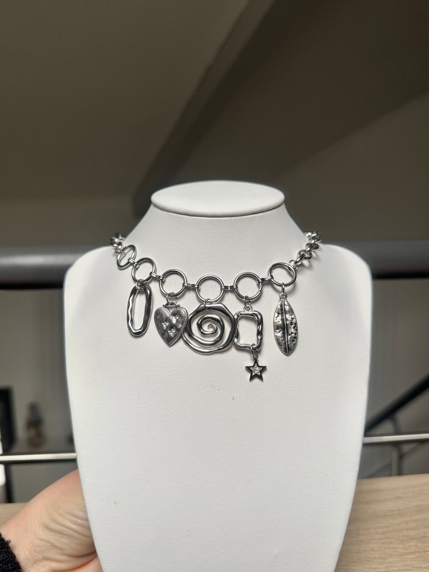 COLLIER SILVER - collier unique