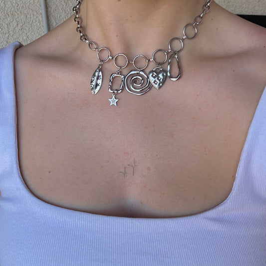 COLLIER SILVER - collier unique