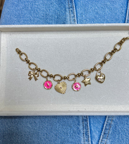 BRACELETS A BRELOQUES ROSES