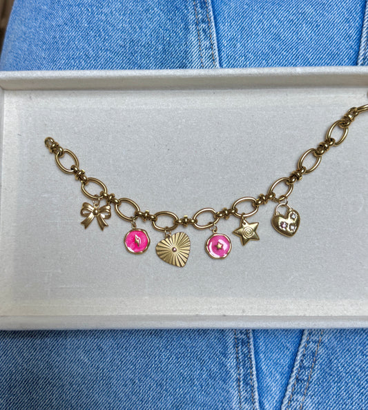 BRACELETS A BRELOQUES ROSES